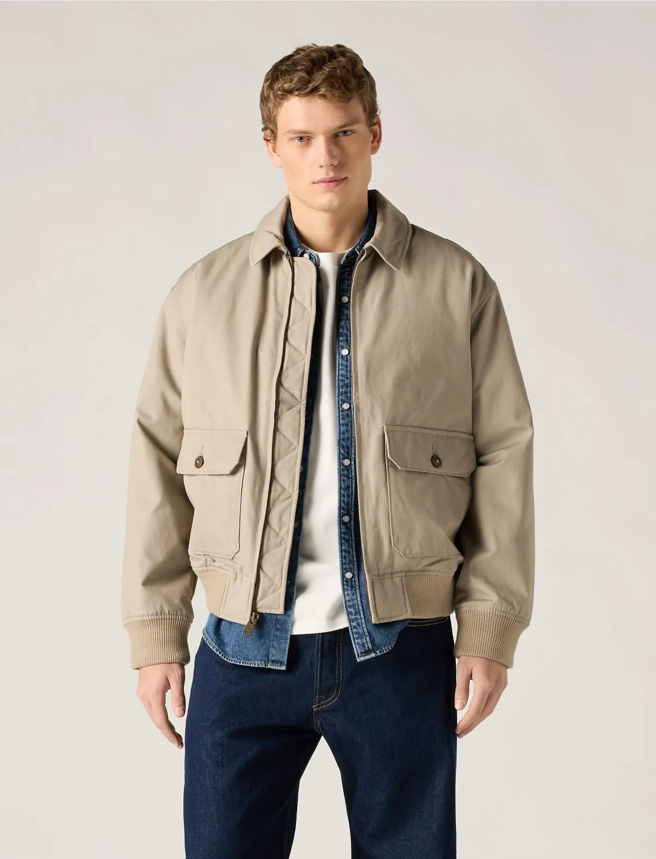Levi's Cortland Jacket Vintage Khaki, L, Beige, Jakker > Bomberjakker, Herre
