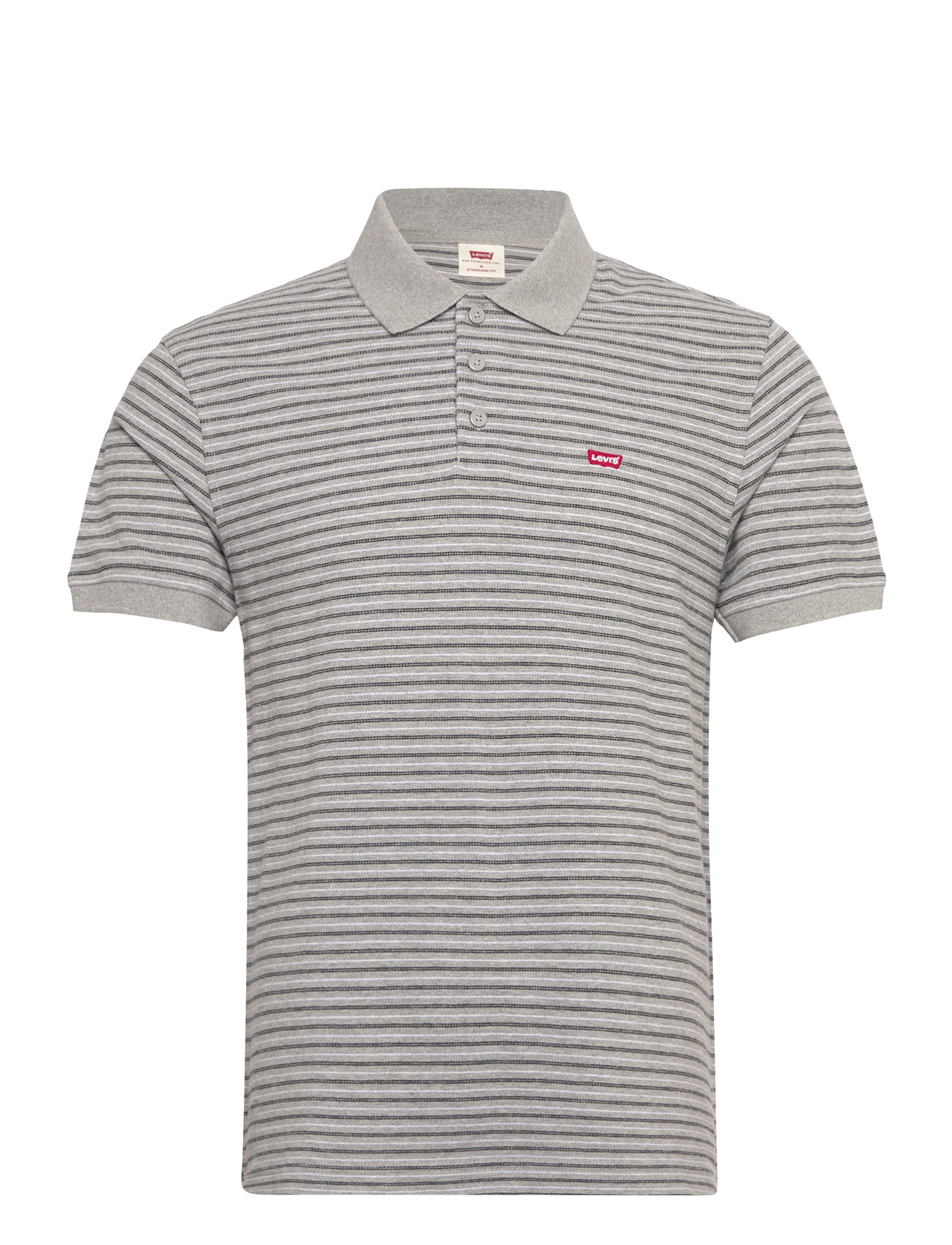 Levi's Levis Hm Polo Gus Stripe Midto, L, Grey, Poloer > Kortærmede, Herre