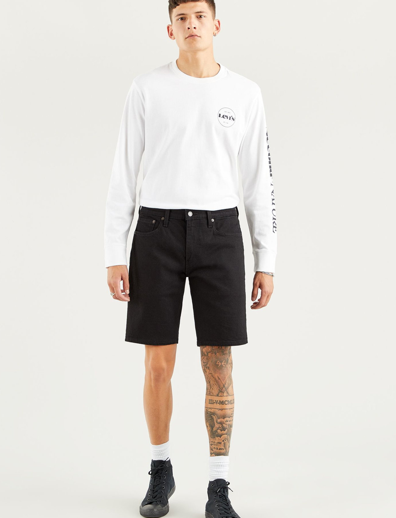 LEVI´S Men 405 Standard Short Black Rinse - Denim shorts 
