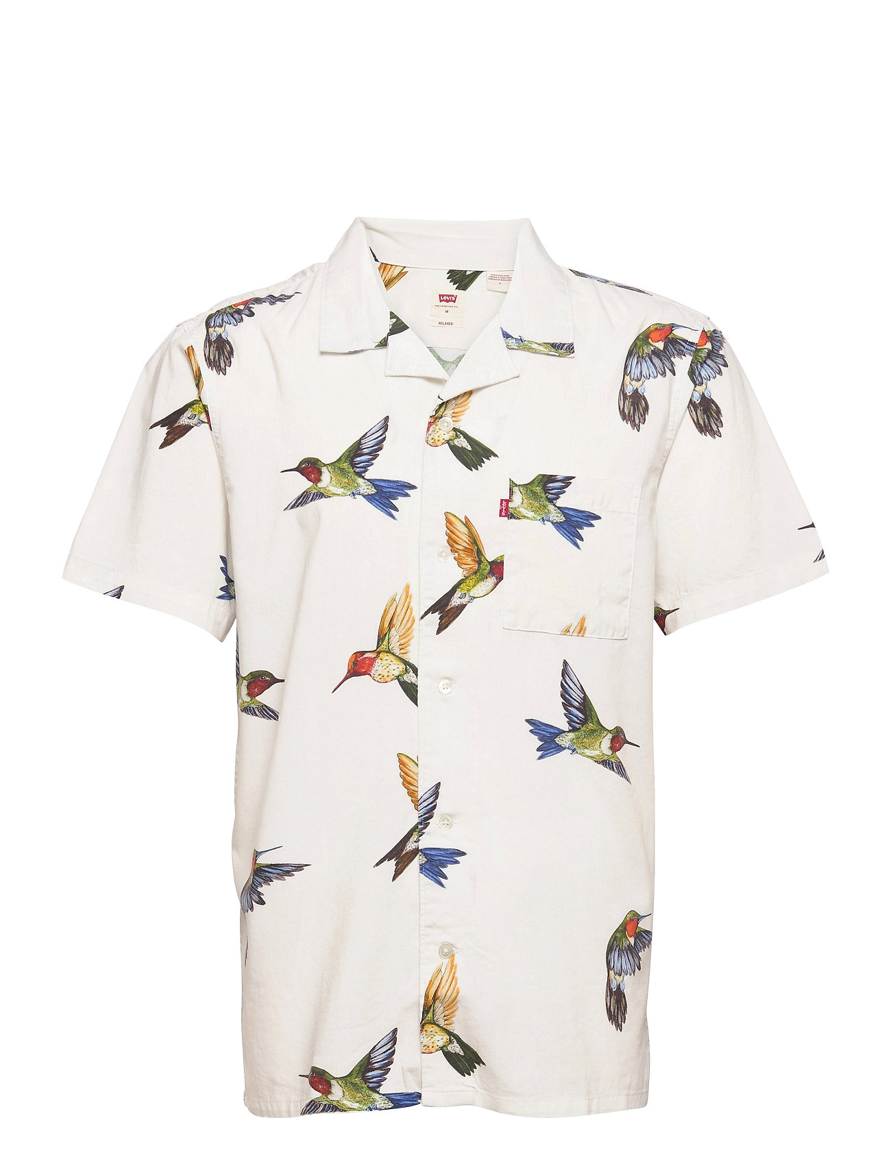 Levi's kortærmede skjorter – Cubano Shirt Hummingbird Brigh Kortærmet  Skjorte Hvid LEVI´S Men til herre i Multifarvet 