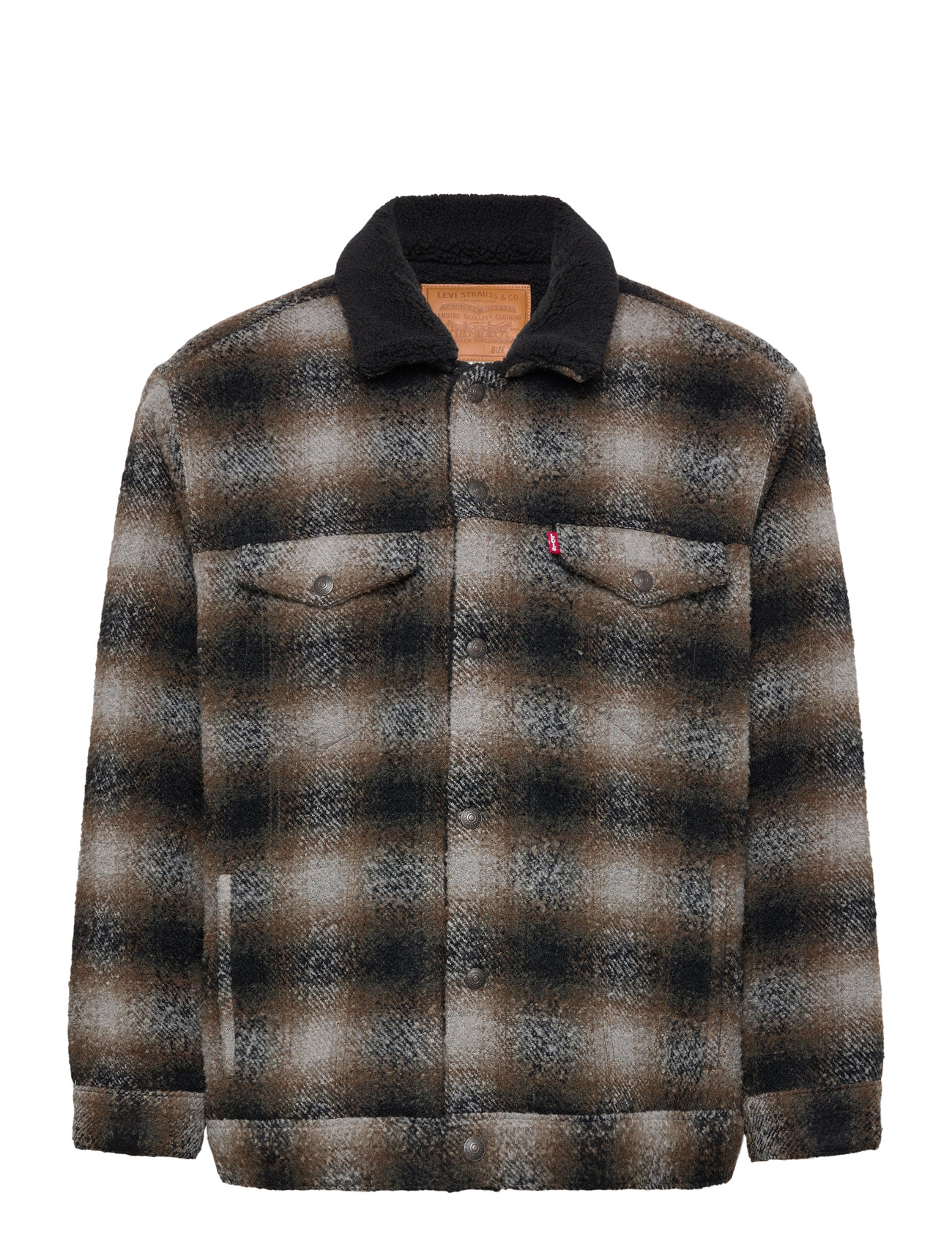 LEVI'S Relaxed Fit Plaid Tr James Pla Braun - M - Herren