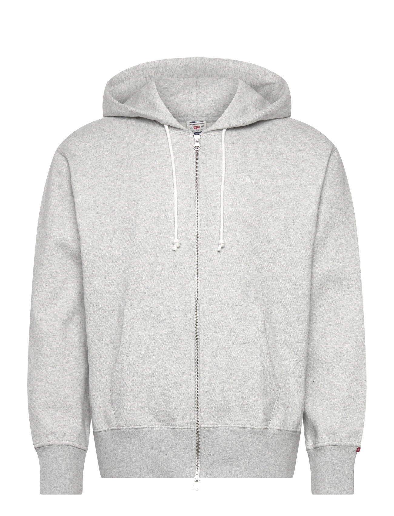 Levi's Authentic Full Zip Light Gray, M, Grey, Sweatshirts & Hættetrøjer > Hættetrøjer, Herre