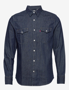 BARSTOW WESTERN STANDARD AB934 - jeansskjorter - dark indigo - flat finish