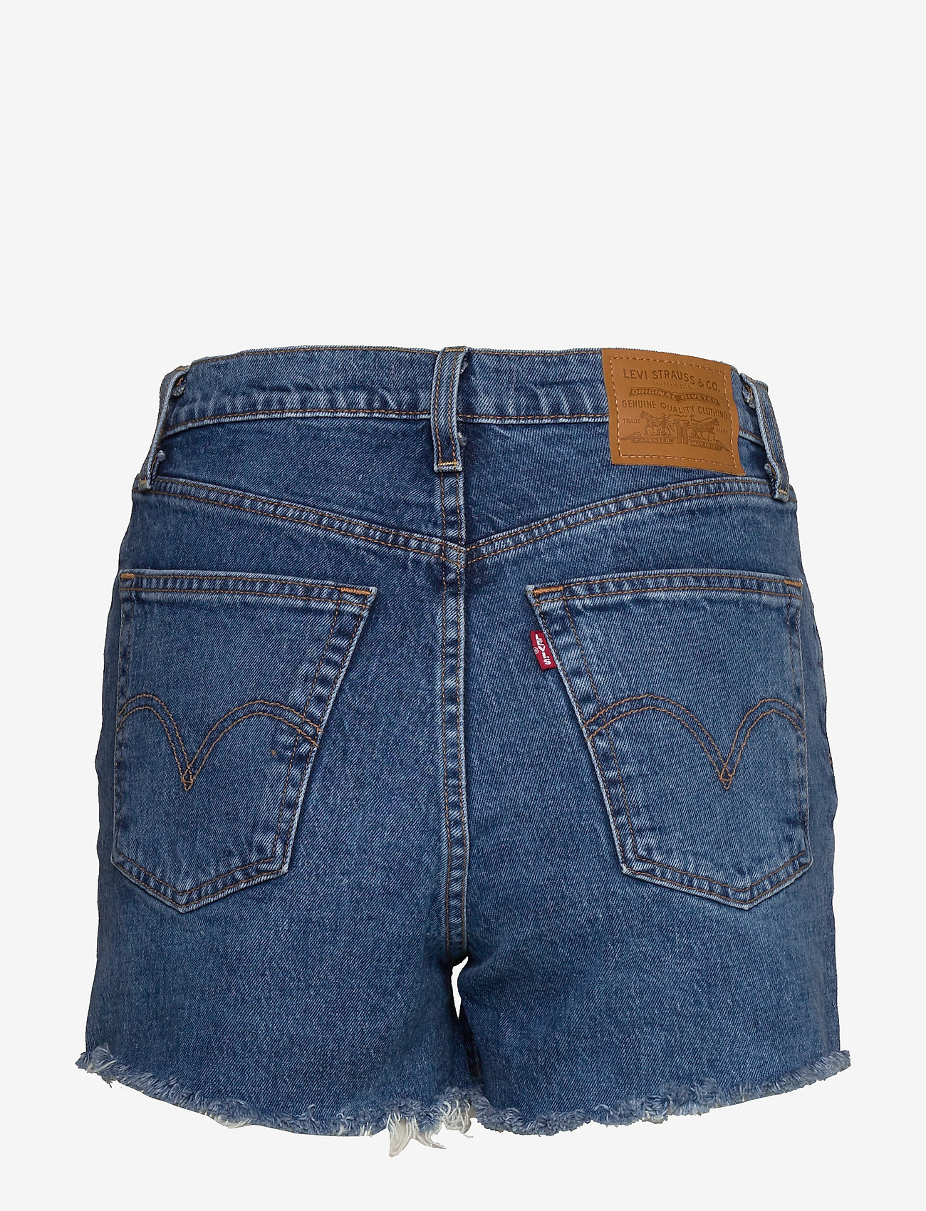 levis dark wash shorts