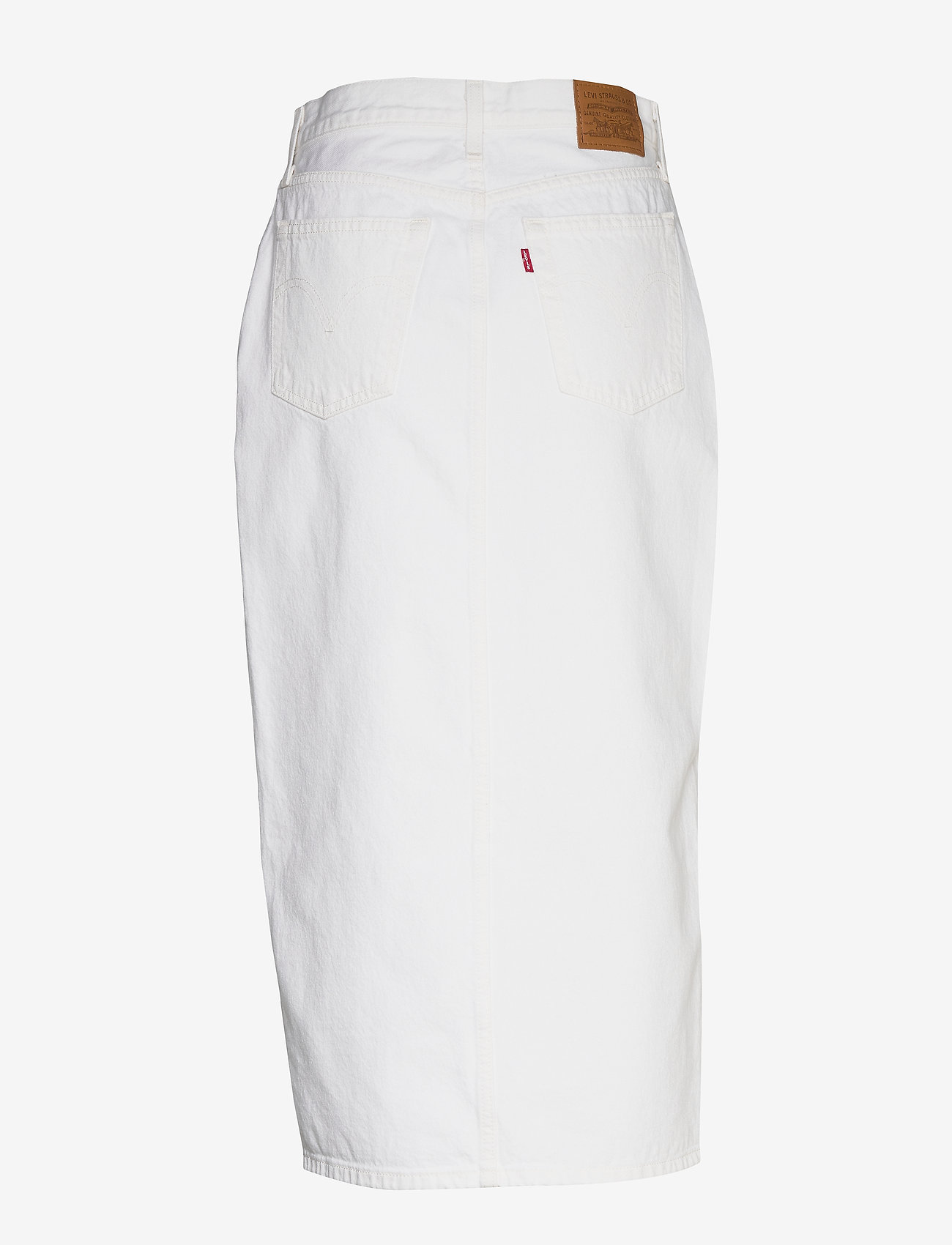 Button Front Midi Skirt White (Neutrals 