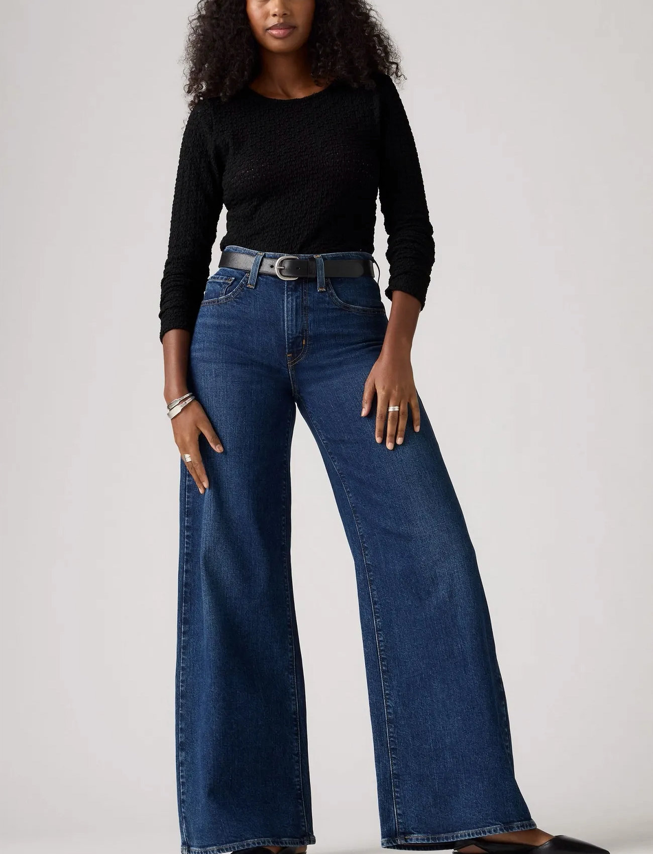 Levi's 728 Hr Wide Leg Woodstock Wide, 30 x 30, Navy, Jeans > Vidde, Dame