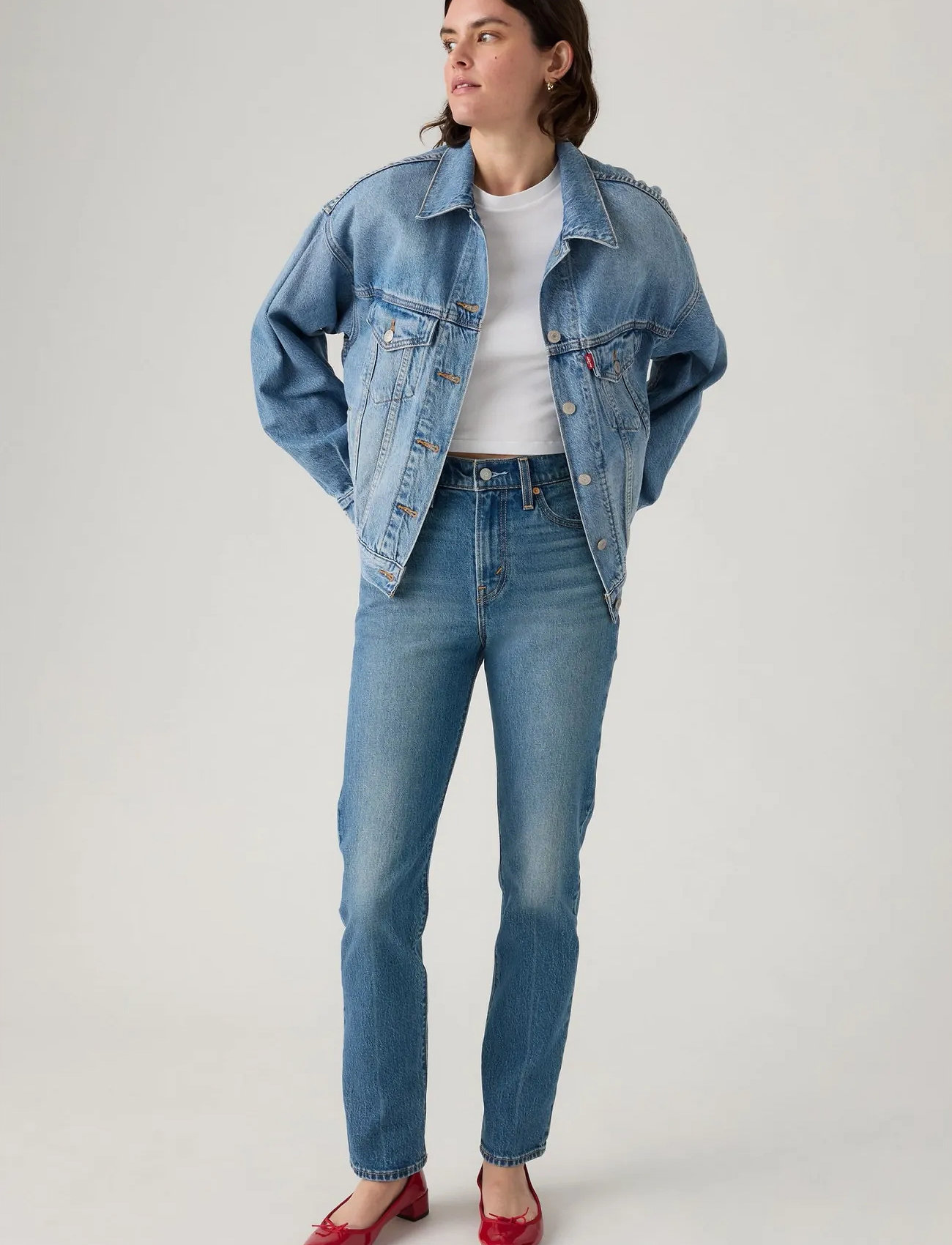 Levi's Wedgie Slim City Slim, 30 x 30, Blue, Jeans > Smalle, Dame