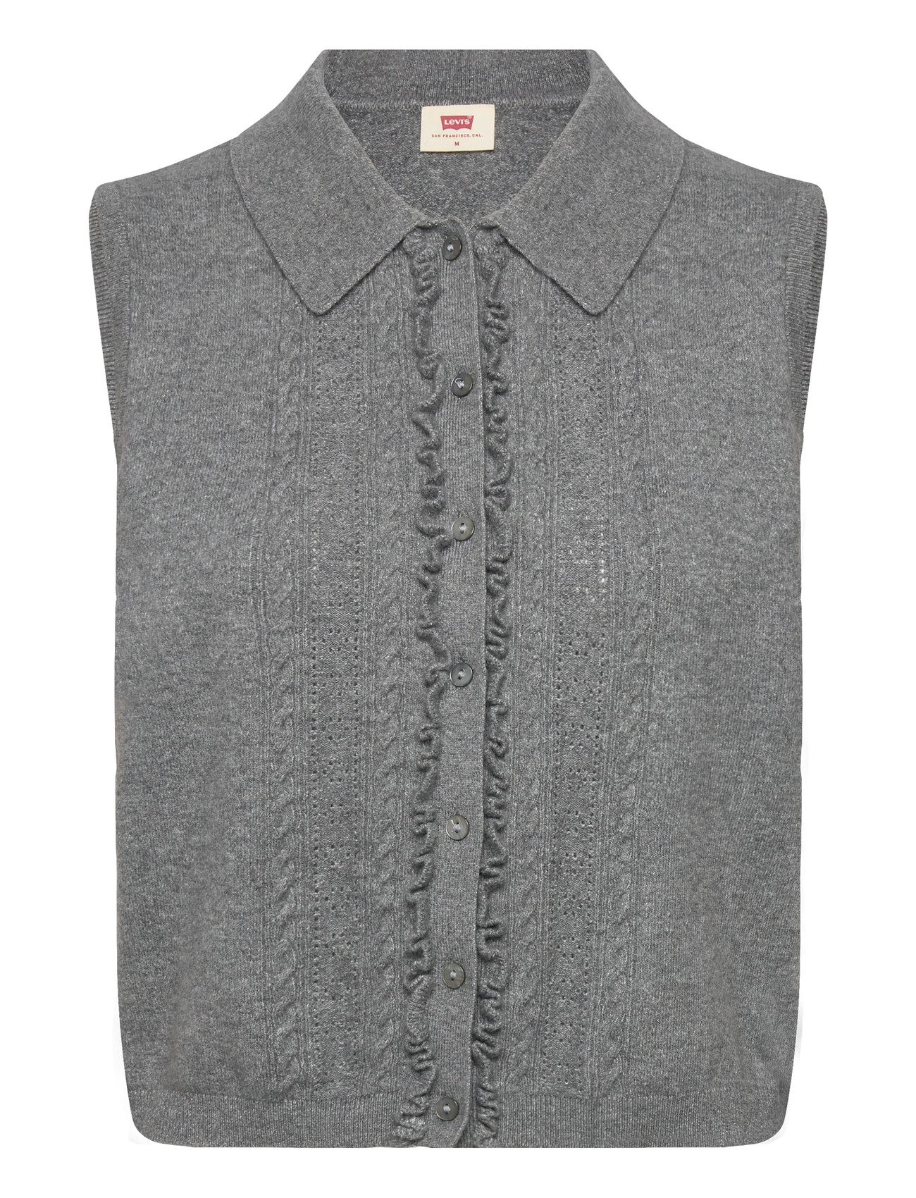 LEVI'S Super Soft Mini Ruffle Vest Da Grau - L - Damen