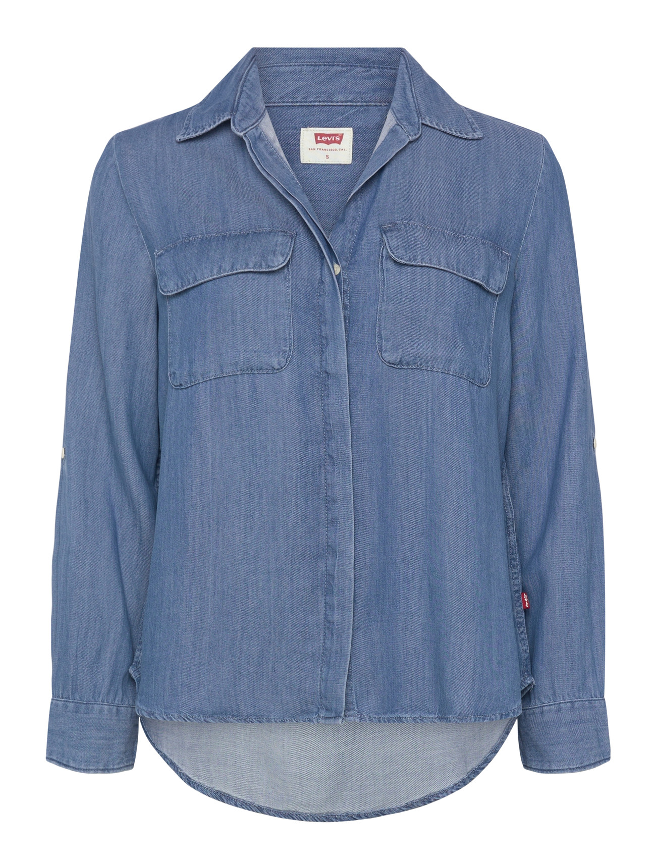 LEVI'S Elaine Utility Shirt Chill Gir Blau - L - Damen