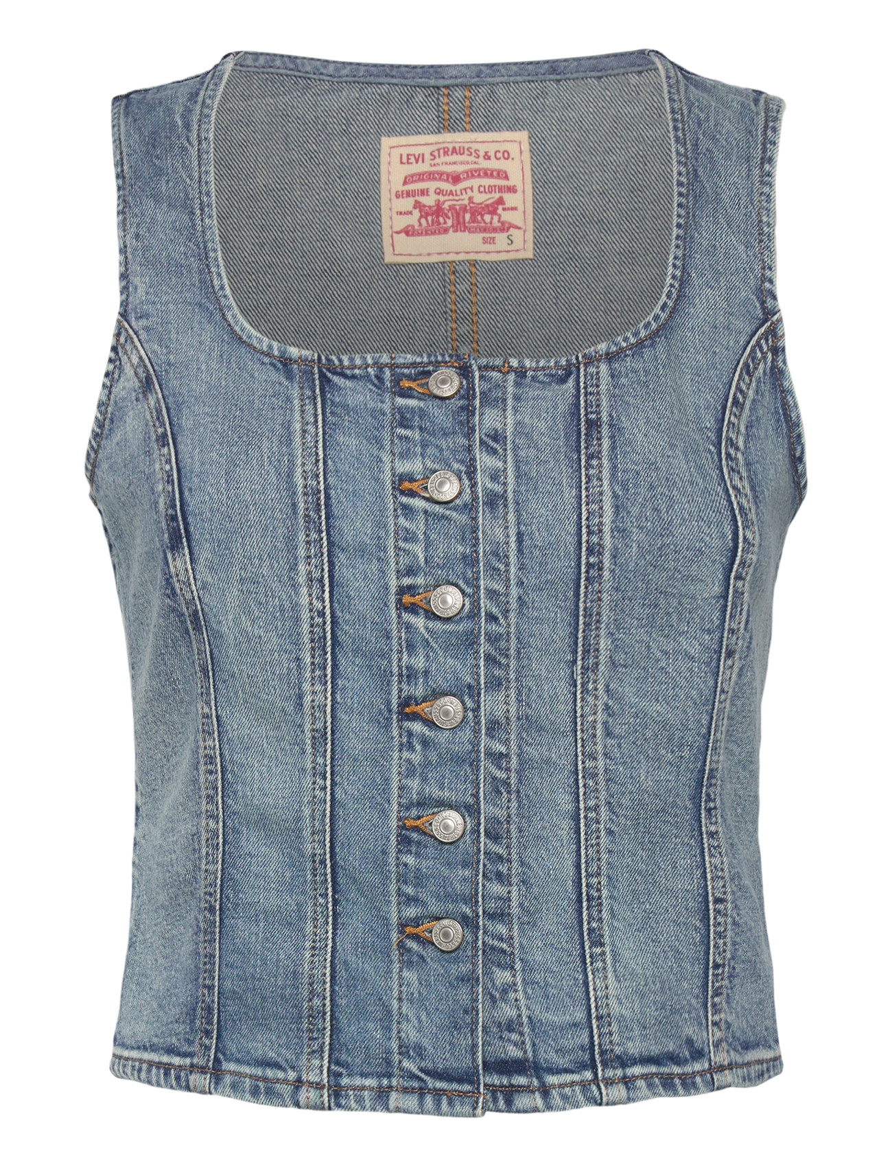 LEVI'S Sculpted Oberteil What Now Oberteil Blau - S - Damen
