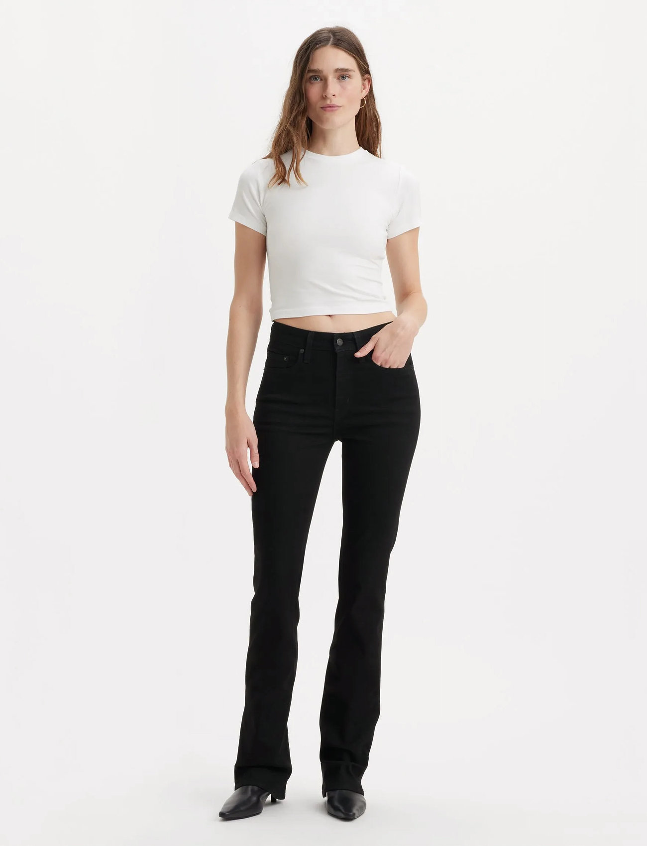 Levi's 725 High Rise Bootcut Midnight, 27 x 28, Black, Jeans > Boot Cut, Dame