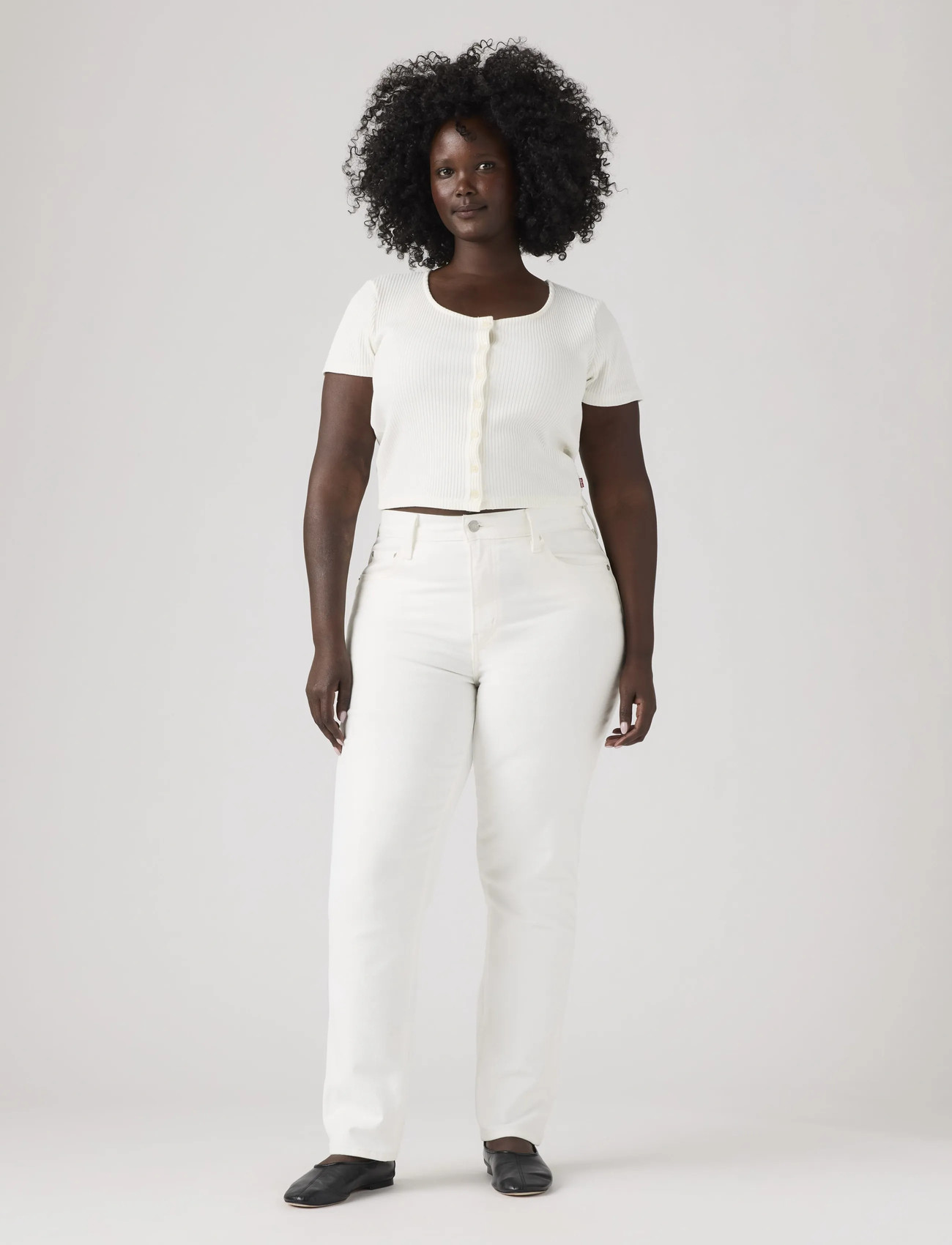 Levi's 724 High Rise Straight Cloud D, 28 x 34, White, Jeans > Lige-Almindelige, Dame