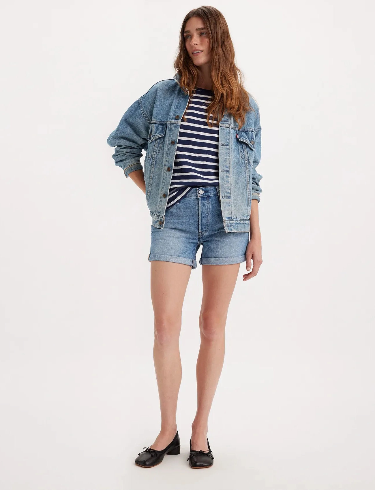 Levi's 501 Rolled Short Must Be Mine, 24, Blue, Shorts > Denim Shorts, Dame