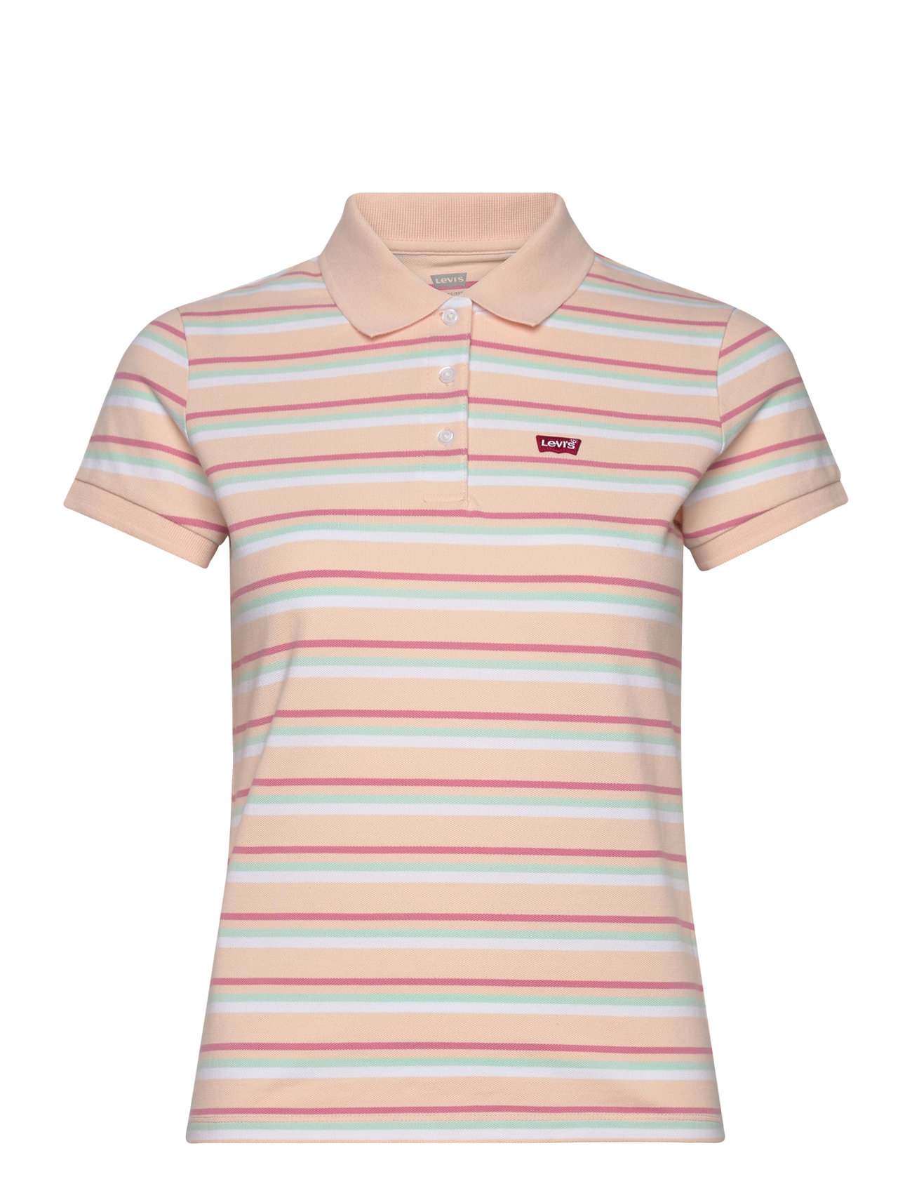 Slim Polo Supermarket Stripe P Tops T-shirts & Tops Polos Pink LEVI´S Women