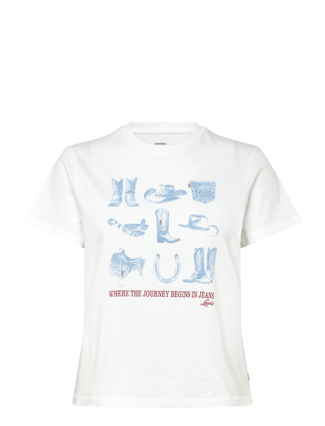 LEVI'S Graphic Klassisch Tee Western Ic Weiß - L - Damen