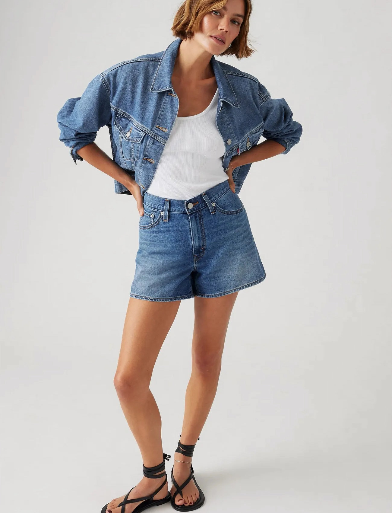 Levi's 80S Mom Short Cool City Whip, 26, Blue, Shorts > Denim Shorts, Dame