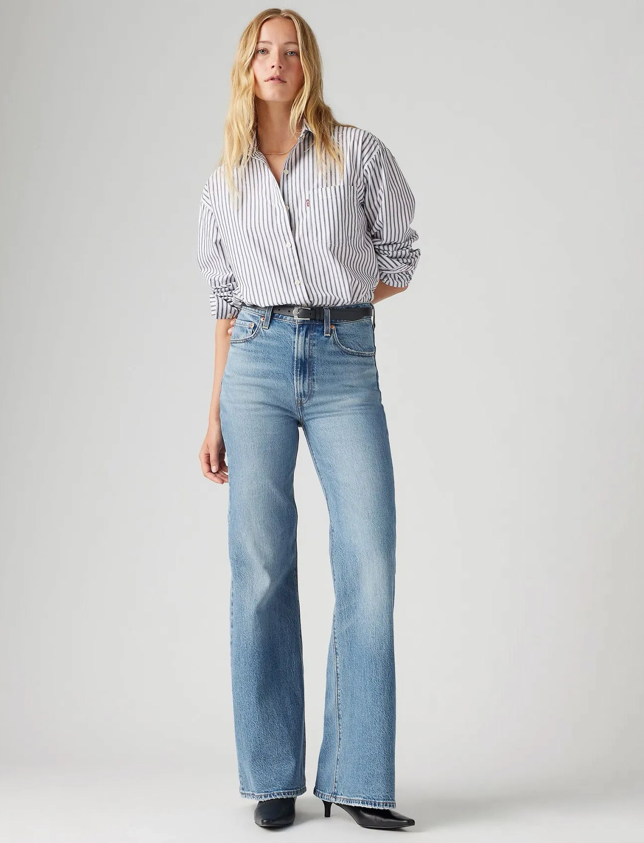 Levi's Ribcage Bells Next Saturday No, 24 x 32, Blue, Jeans > Flares, Dame
