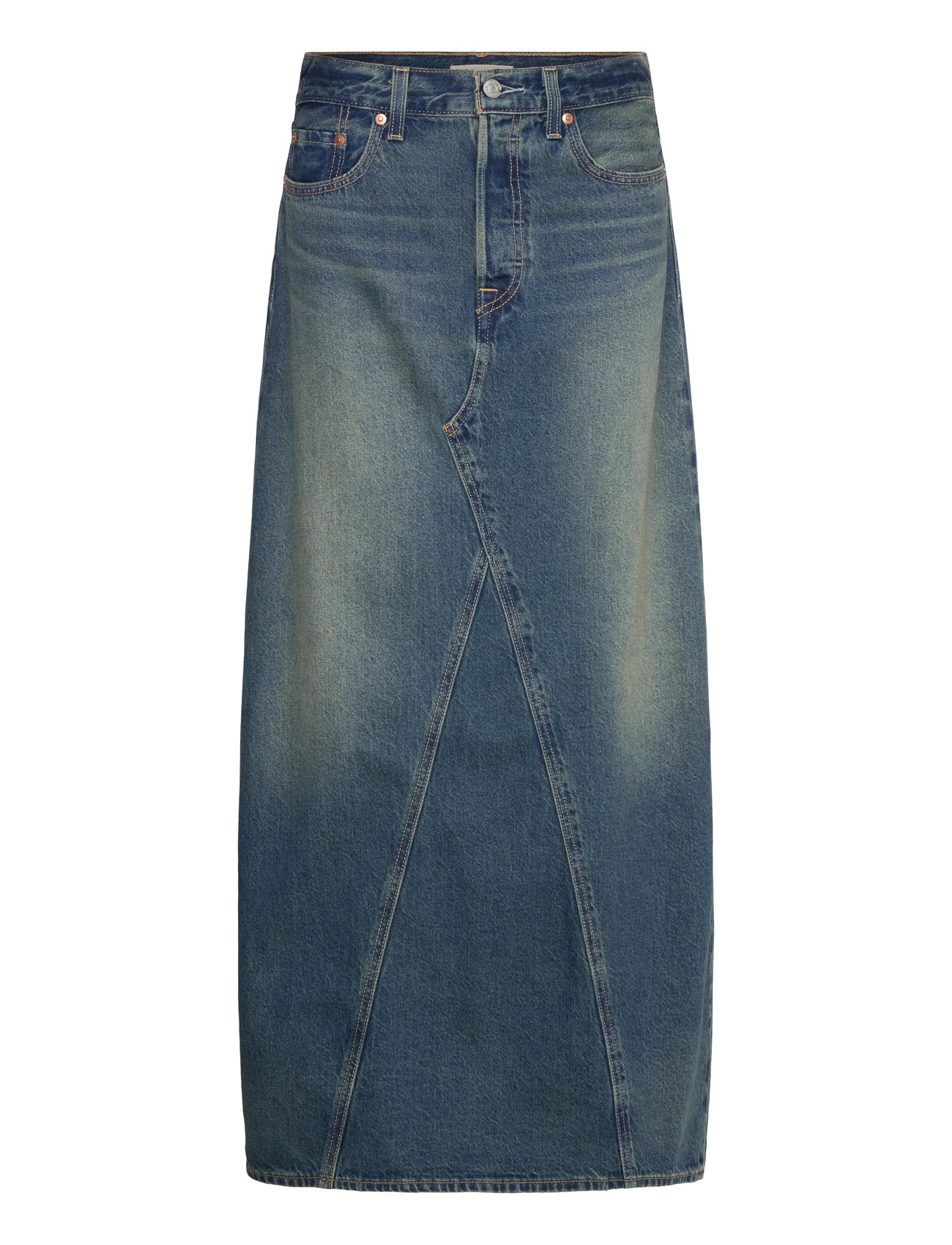 LEVI'S Iconic Long Rock W/Slit Long Blau - 28 - Damen