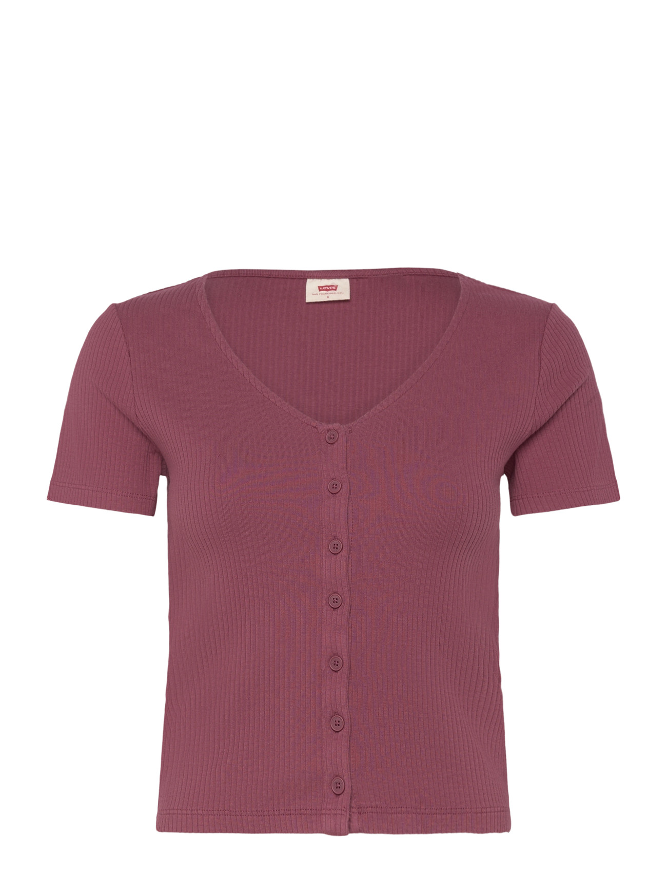 LEVI'S Muse Ss Tee Crushed Berry Rib Lila - L - Damen