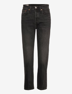 501 CROP DRAW THE LINE - jeans droites - blacks