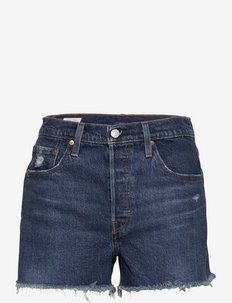 501 ORIGINAL SHORT SALSA CHRST - jeansowe szorty - dark indigo - worn in