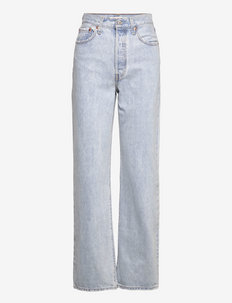 RIBCAGE STRAIGHT ANKLE OJAI SH - jeans droites - med indigo - worn in