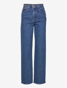 RIBCAGE STRAIGHT ANKLE JAZZ PO - raka jeans - med indigo - worn in