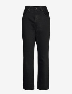 70S HIGH SLIM STRAIGHT TRAINWR - raka jeans - blacks