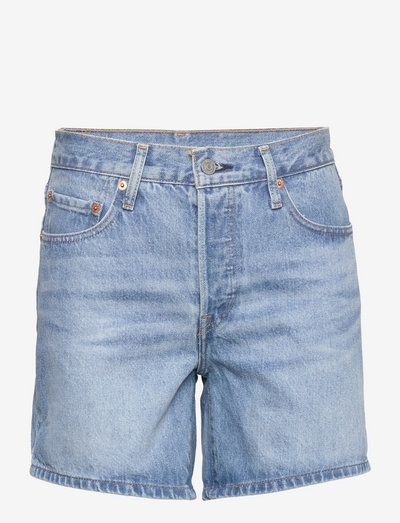 501 ROLLED SHORT ORINDA NIGHT - denim shorts - med indigo - worn in