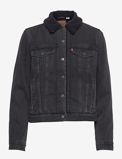 black levis fur jacket