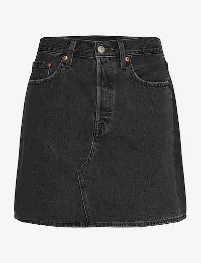 HR DECON ICNIC BFLY SKRT REGUL - jeansowe spódnice - blacks