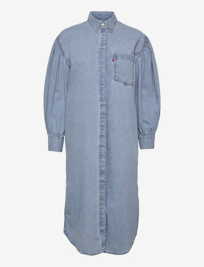 OSTERIA DUSTER NO TAKE BACKS Y - sukienki koszulowe - light indigo - worn in
