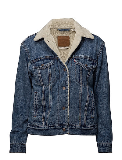 levi's denim fur jacket womens