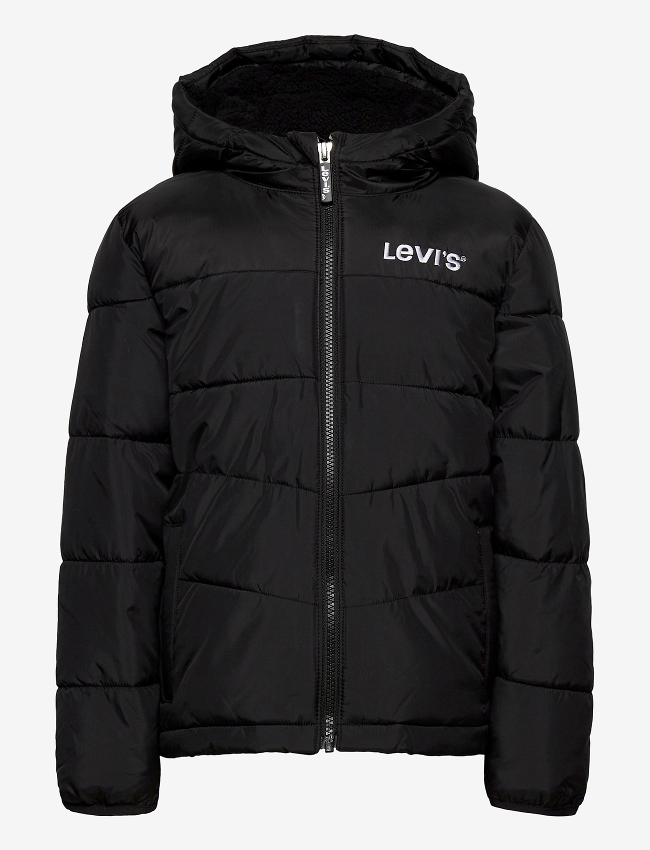 levi's sherpa lined hooded puffer jacket