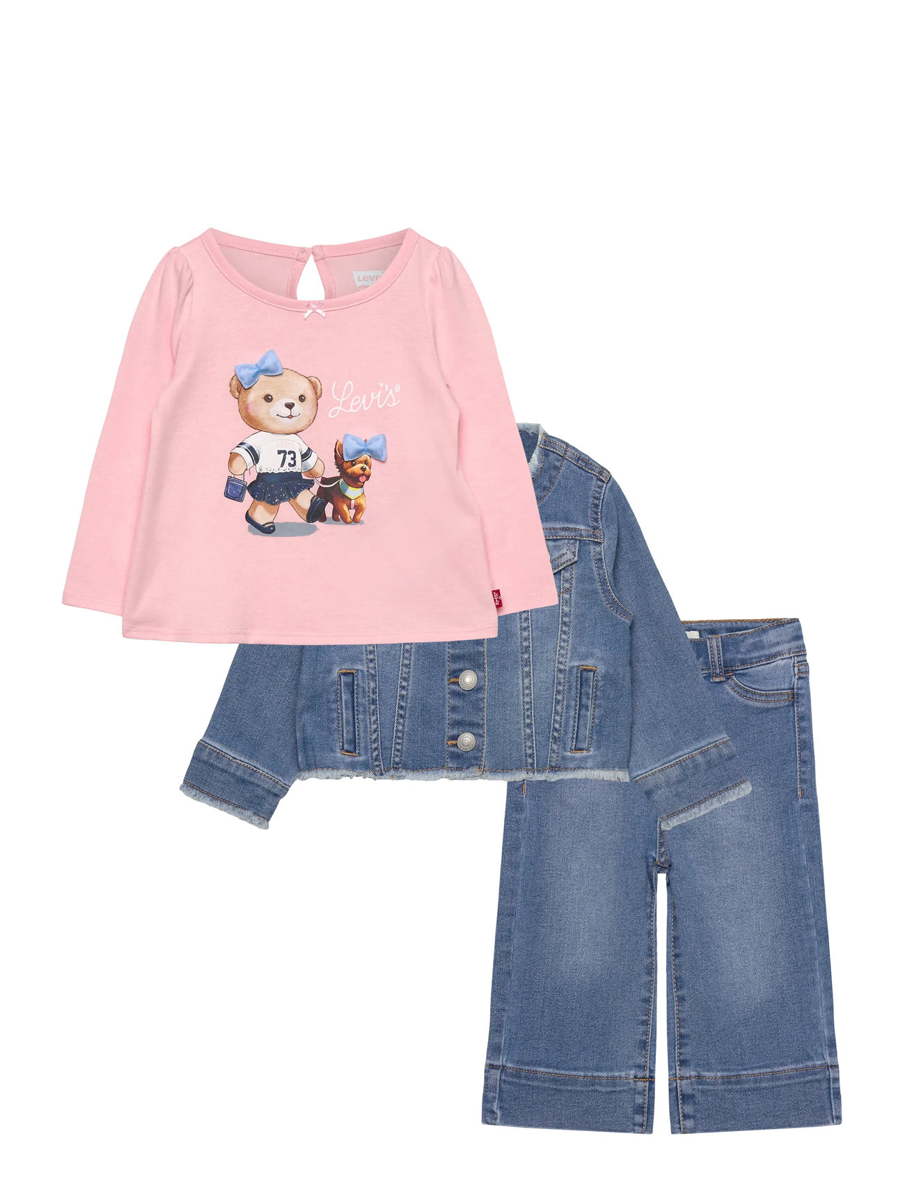 LEVI'S Levi's Jacke, Tee Und Wide Jeans 3-Piece Set Blau - 68