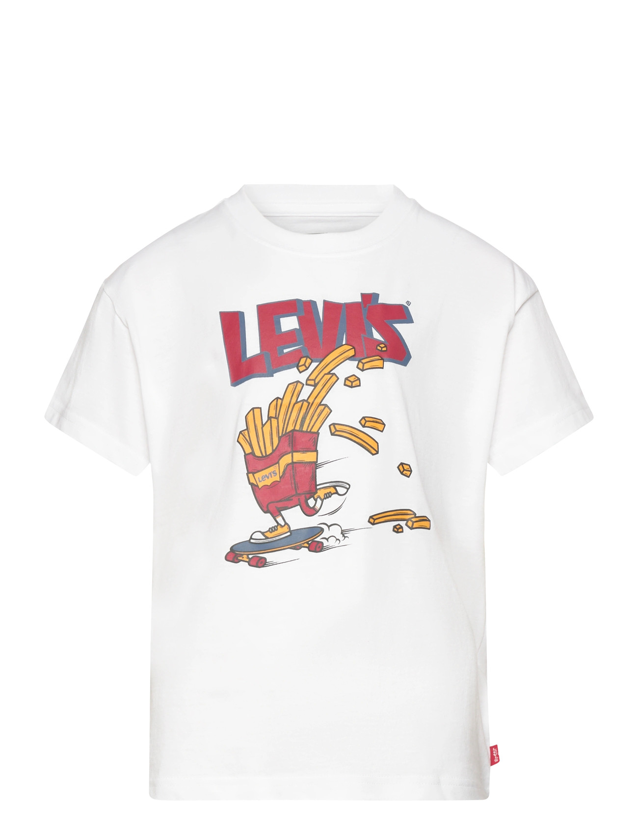 Levi's Levi's Fries On The Loose Tee, 104, White, T-Shirts > Kortærmede, Børn