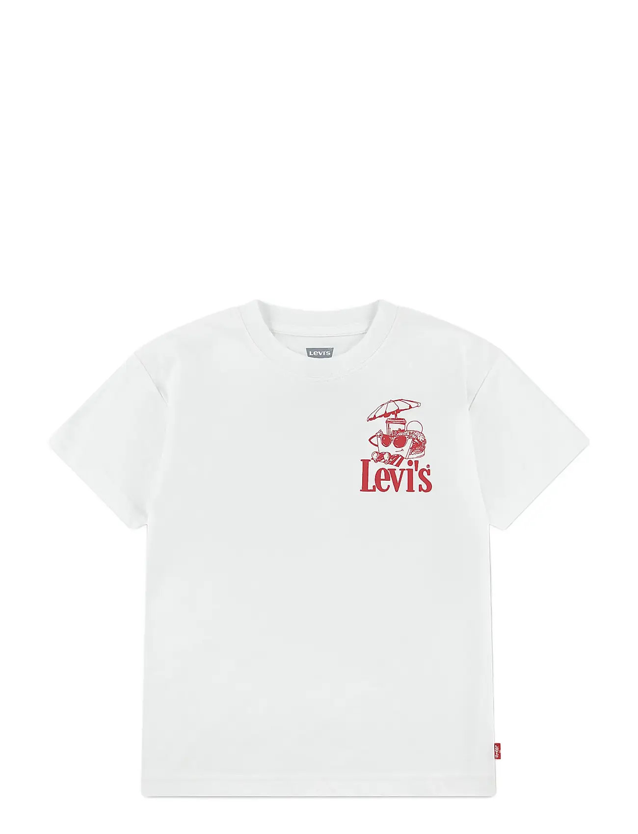 Levi's Levi's Burger Meal Tee, 128, White, T-Shirts > Kortærmede, Børn