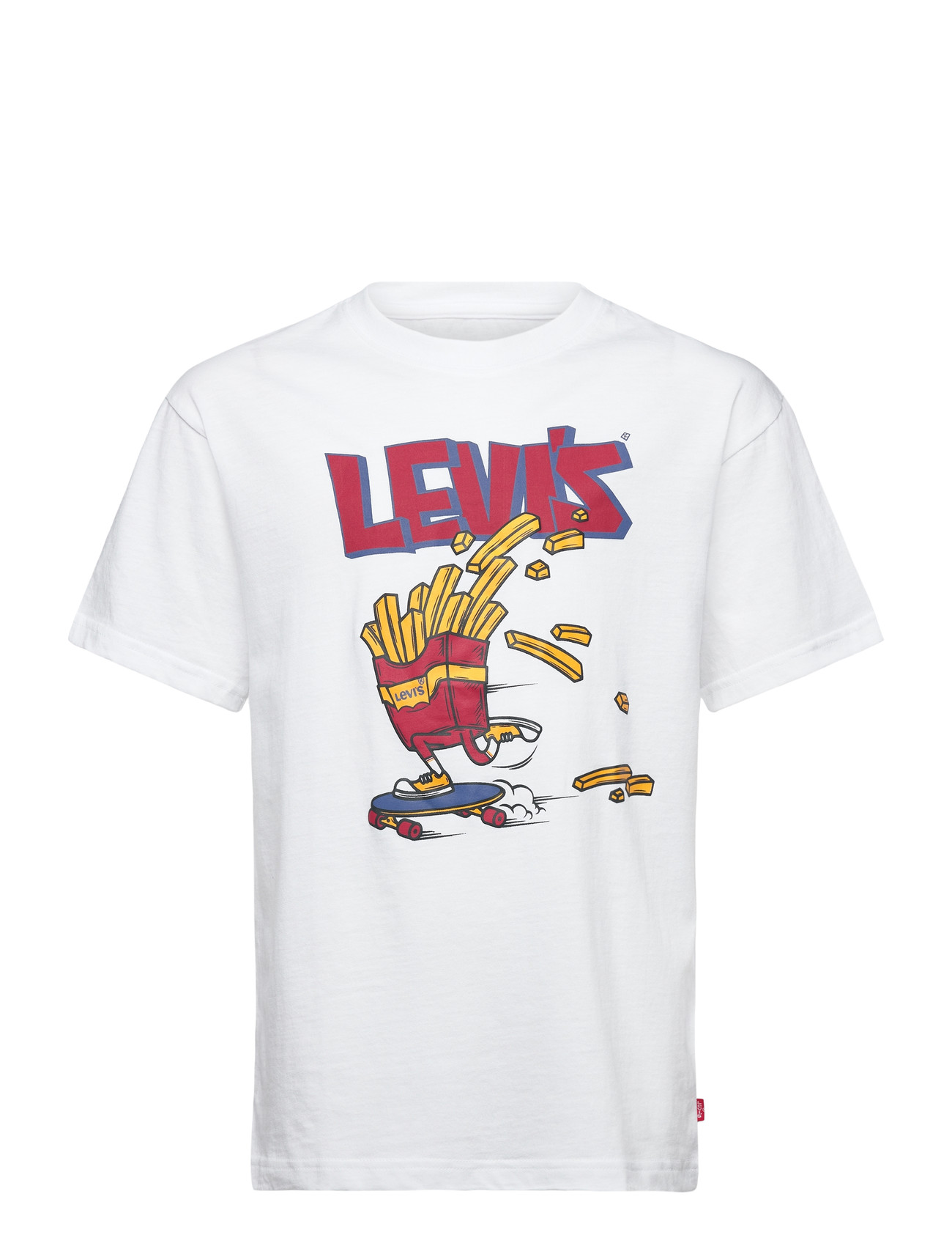 Levi's Levi's Fries On The Loose Tee, 152, White, T-Shirts > Kortærmede, Børn