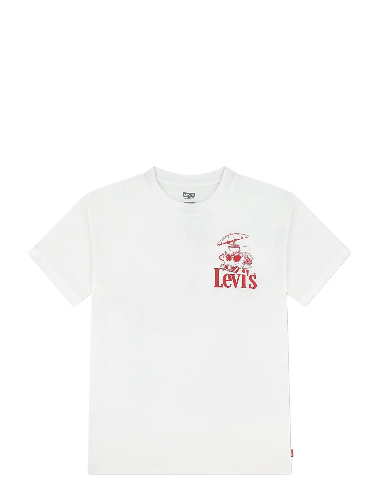 Levi's Levi's Burger Meal Tee, 140, White, T-Shirts > Kortærmede, Børn