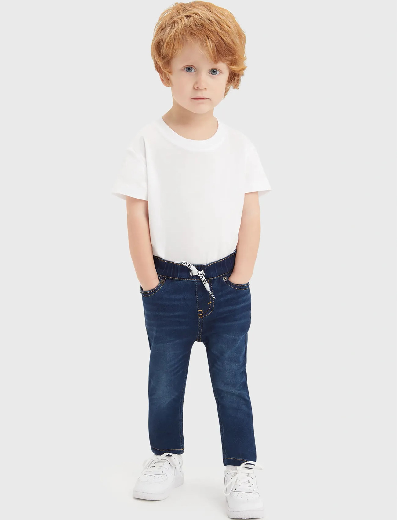 Levi's Levi's Skinny Tapered Pull On Dobby Pants, 86, Blue, Underdele > Bukser, Børn