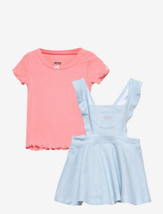 LVG 2PC TEE AND SKIRTALL SET - sets with long-sleeved t-shirt - peach