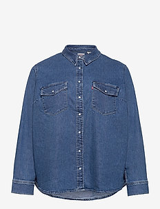 levi plus size denim shirt