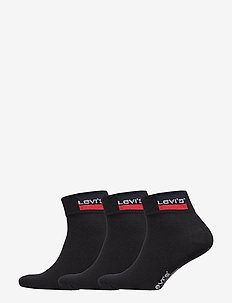 LEVIS 168NDL MID CUT SPRTWR LOGO 2P - ankle socks - black