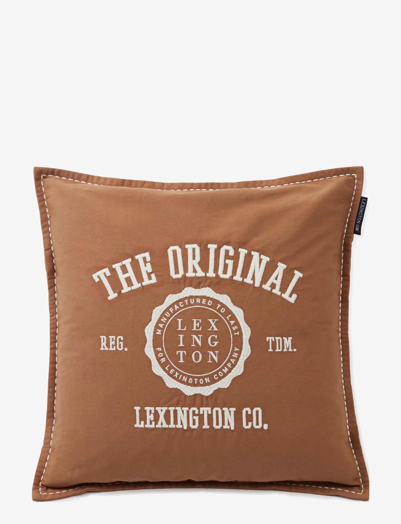 Lexington Home - Cotton Twill Logo Message Pillow Cover - dk. beige - 0
