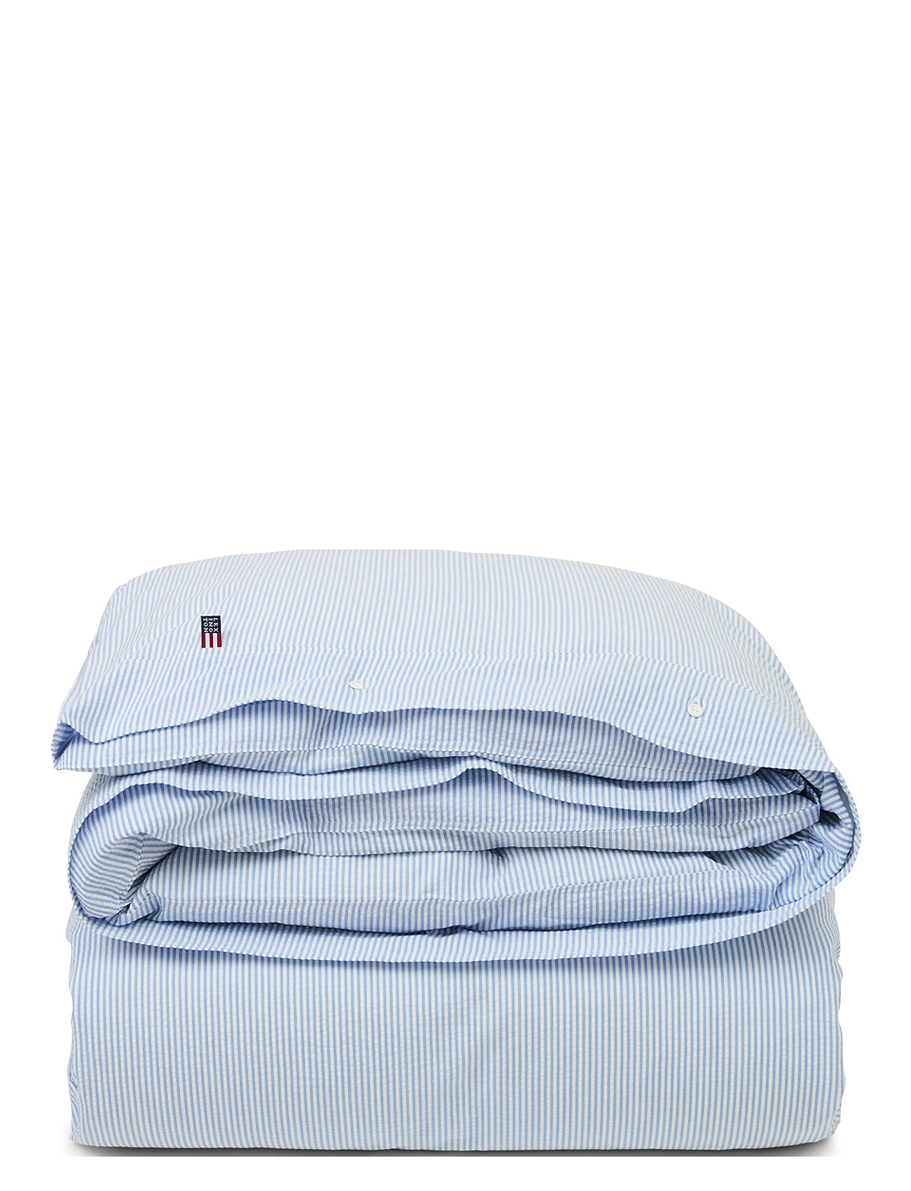 Blue/White Striped Cotton Seersucker Duvet Cover Home Textiles Bedtextiles Duvet Covers Blue Lexington Home