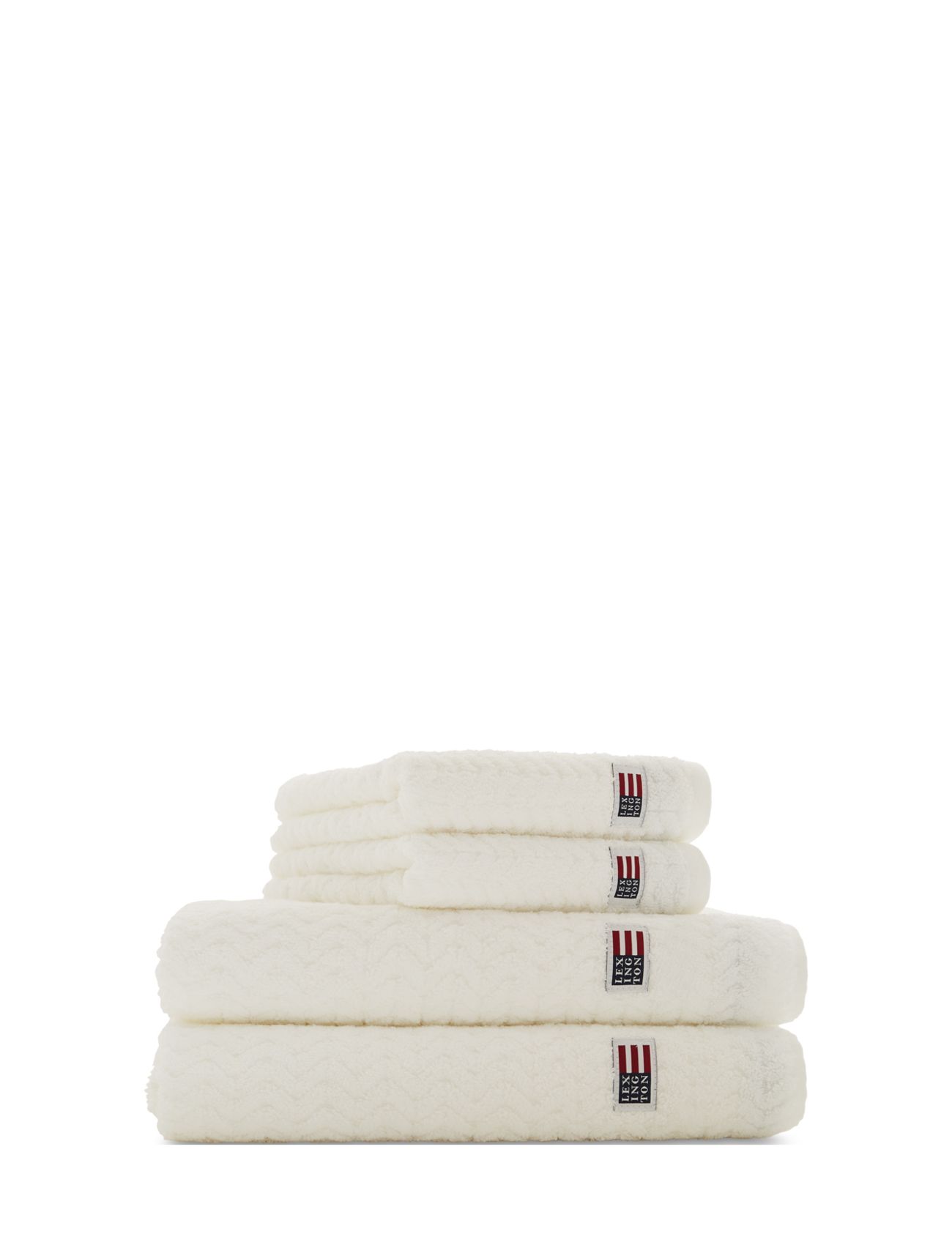 Cotton/Lyocell Structured Terry Towel Home Textiles Bathroom Textiles Towels White Lexington Home