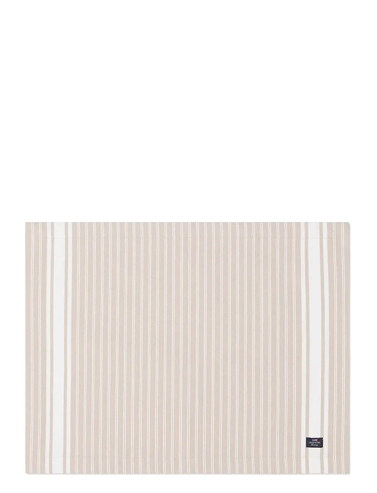Lexington Home Icons Striped Org Cotton Oxford Placemat, 40X50, Beige, Tableware > Placemats, Unisex