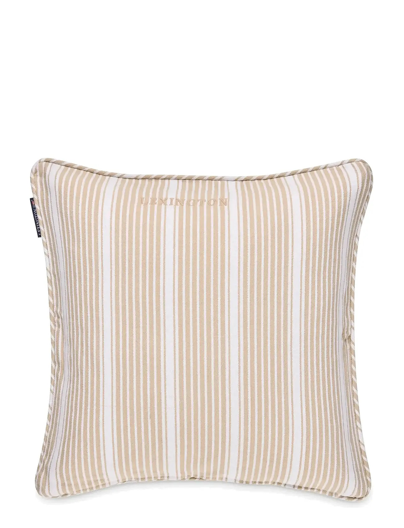 Lexington Home Classic Striped Organic Cotton Twill Pillow Cover, 50X50, Beige, Puder & Tæpper > Pudebetræk, Unisex
