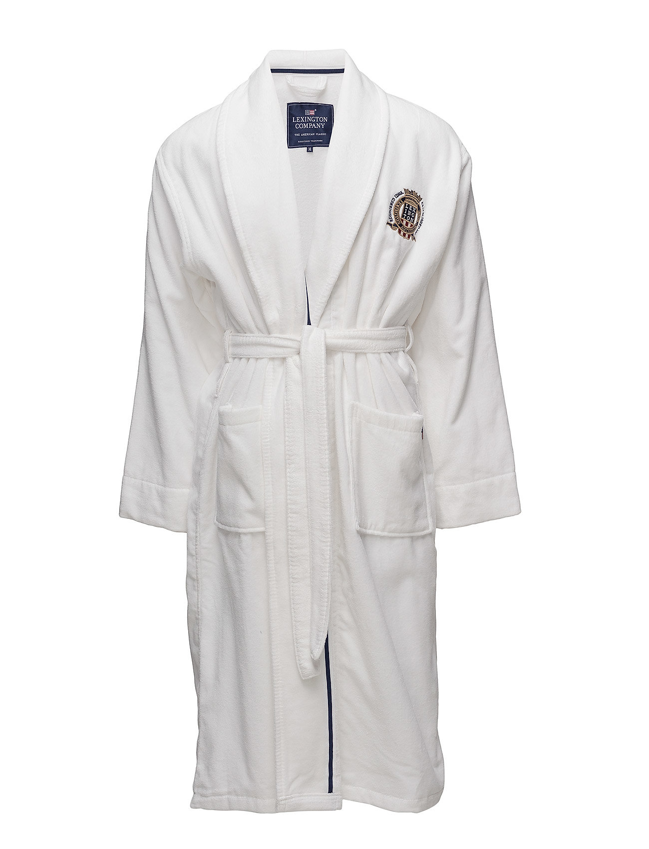 Lexington Velour Robe Badjas Wit Home lexington home kopen in de aanbieding