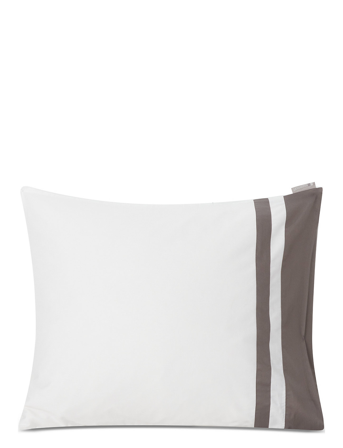 Hotel Sateen White/Charcoal Contrast Pillowcase Home Textiles Bedtextiles Pillow Cases White Lexington Home